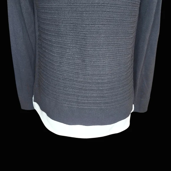 HILARY RADLEY Two-Fer Layered Sweater - Small - Picture 4 of 7